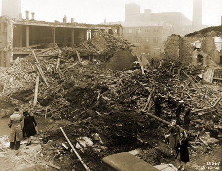 Bomb Damage on Punch Street 12-13 October 1941