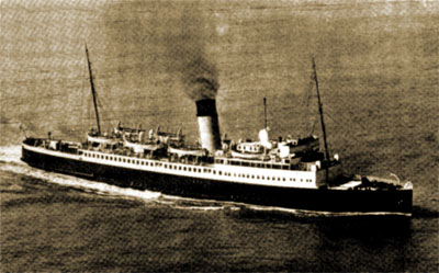 The SS Canterbury on which Ernest escaped from Dunkirk, 29 May 1940