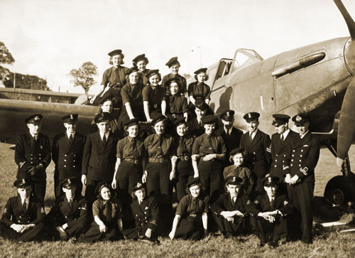 May (fourth from left, standing), Scotland