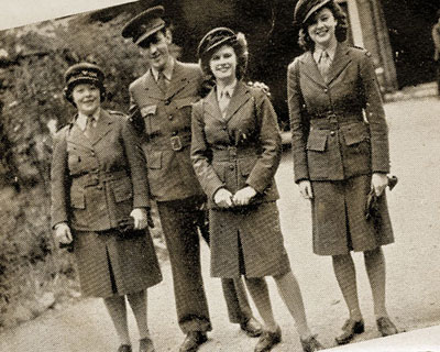 Barbara in ENSA uniform 2nd from right