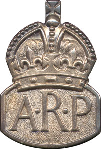 Metal ARP lapel badge