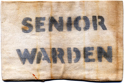 Stencilled Senior ARP Warden armband