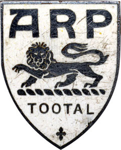Tootal factory ARP lapel badge