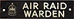 Air Raid Warden door sign 