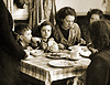 Air Raid victims being fed in emergency canteen