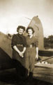 May (right) with friend Joan in Scotland