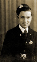 John Makin in uniform as a GPO Boy Messenger