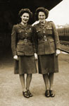 Edith (right) with Nora Bretherton July 1945